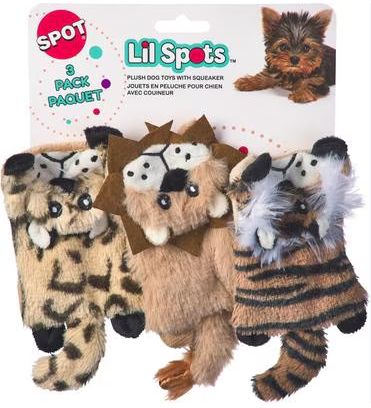 Toy Lil Spot Flat Cat 5in - 3 pk