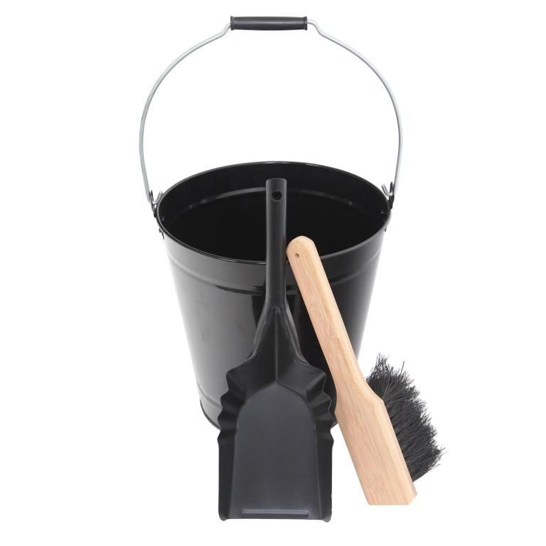 Seau accessoires noir et bois-