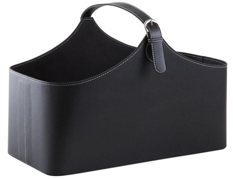 Panier simili cuir noir- Panier simili cuir noir-