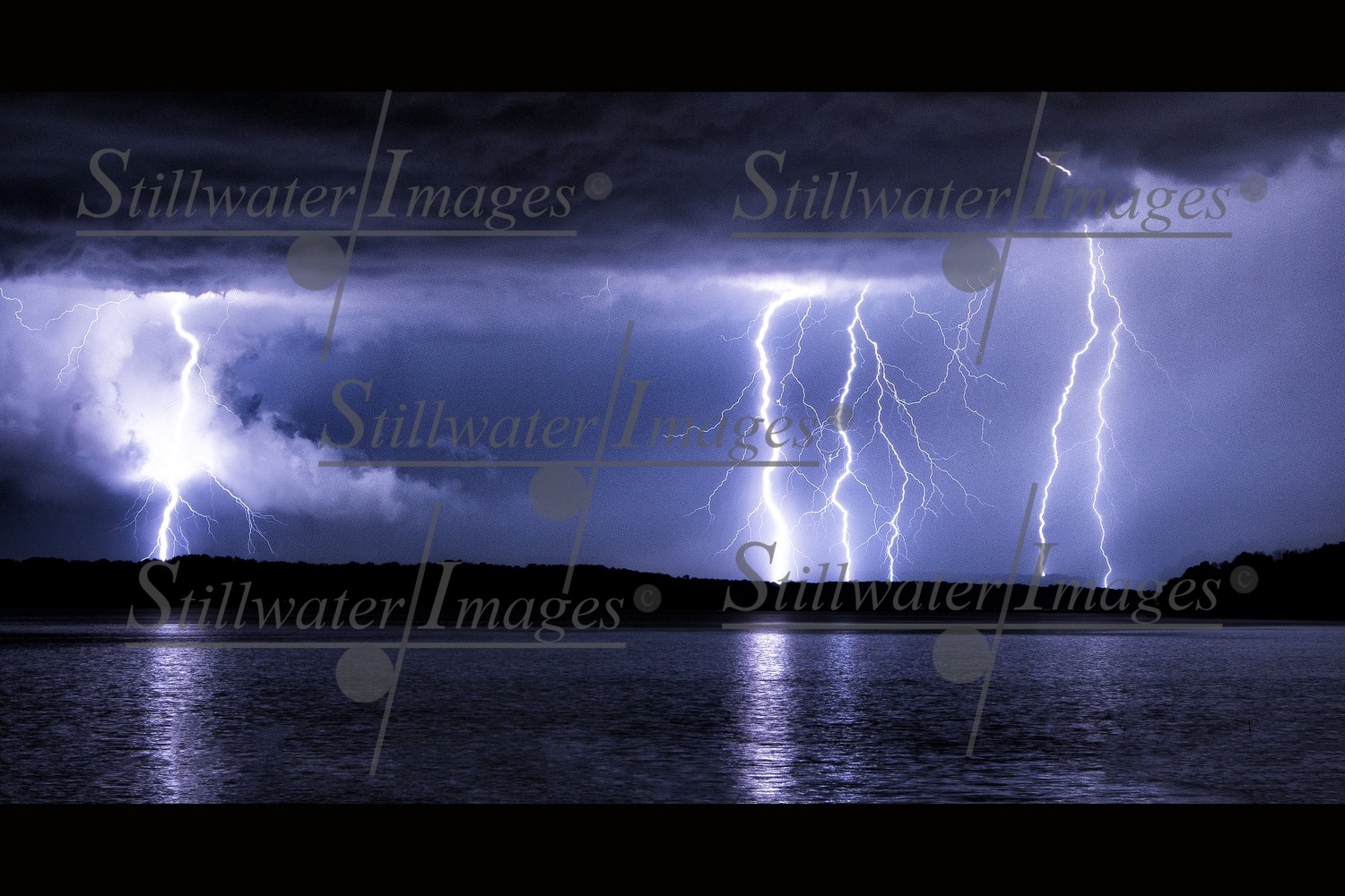 Lightning Over Eagle Creek 16x24 metal print
