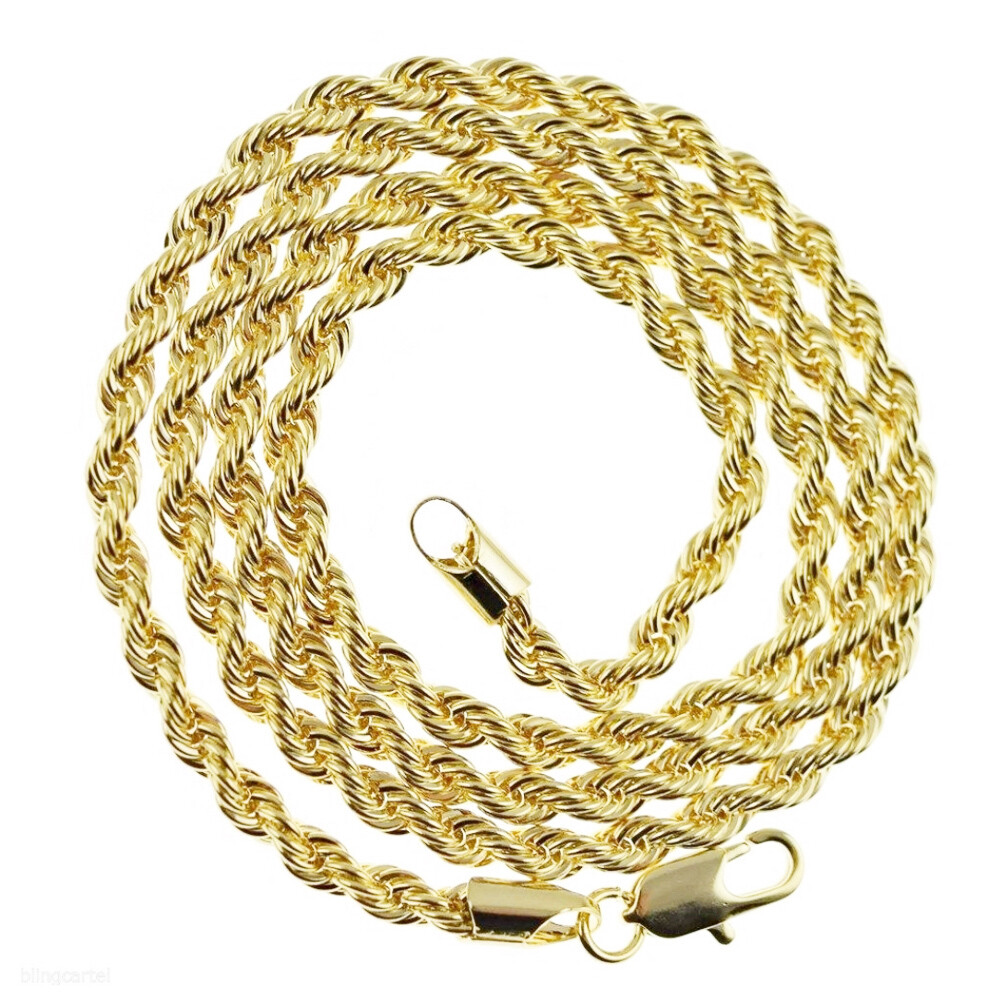 4mm 24 Inch 14k Gold Plated Stainless Steel Rope Chain 4mm-24-inch-14k-gold-plated-stainless-steel-rope-chain