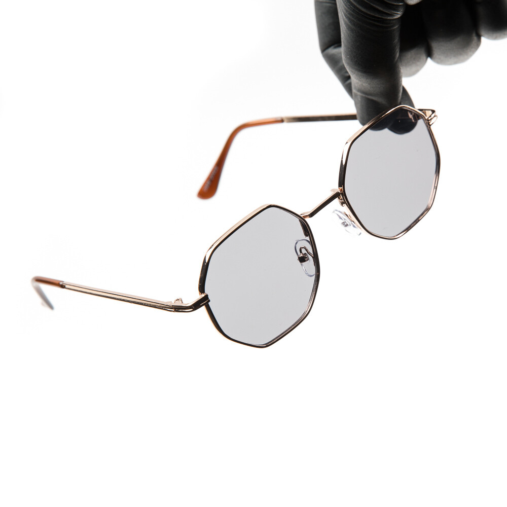 Gold Frame Grey Tint Summer Sunglasses