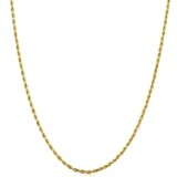 ​Solid 10k Yellow Gold 1.5mm Width 20 inch Rope Chain