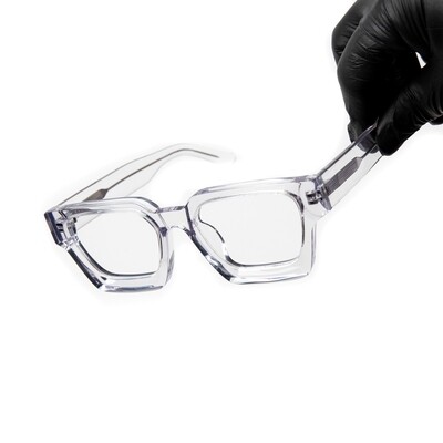 Fully Clear Tint Top Quality Acetate Glasses