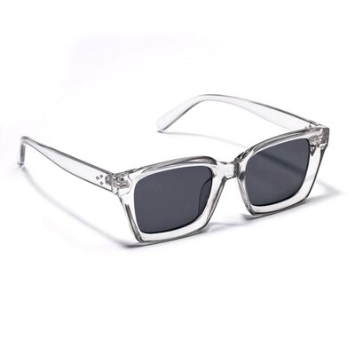 Dark Gray Retro Square Polarized Trendy Rectangle Sunglasses