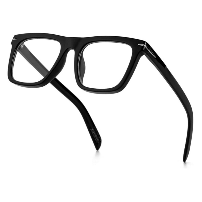 Men Women Clear Lens Fashion Non-prescription Anti-Blue Light Lens Classic Black Computer Eyeglasses