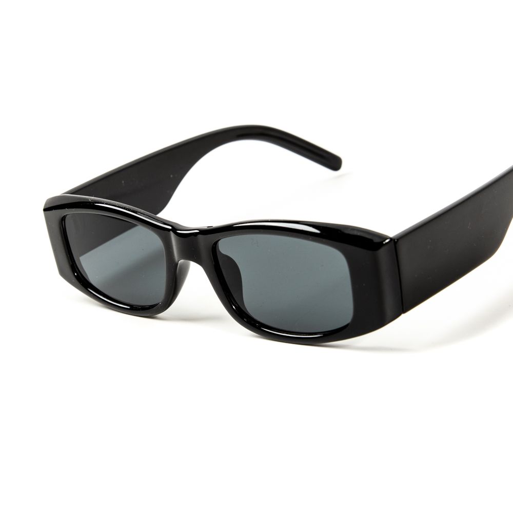 Dark Black Frame Sport Black Tint Square Sunglasses