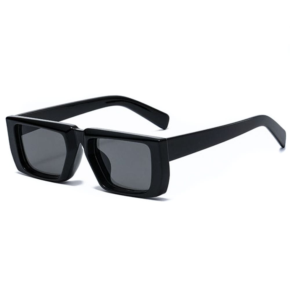 Dark Black Frame Original OG  Rectangular Black Square Shades Sunglasses