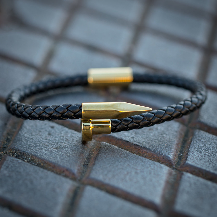 Men's Gold Nail Bracelet