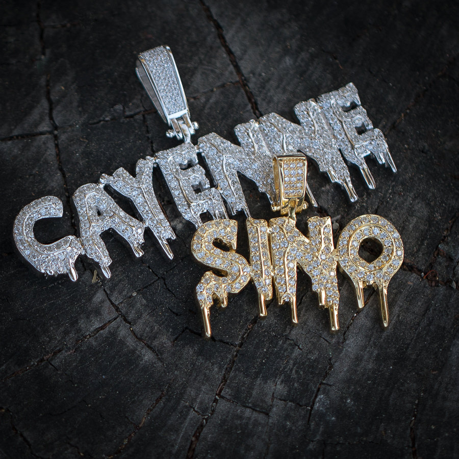 Dripping letter pendant Clearance