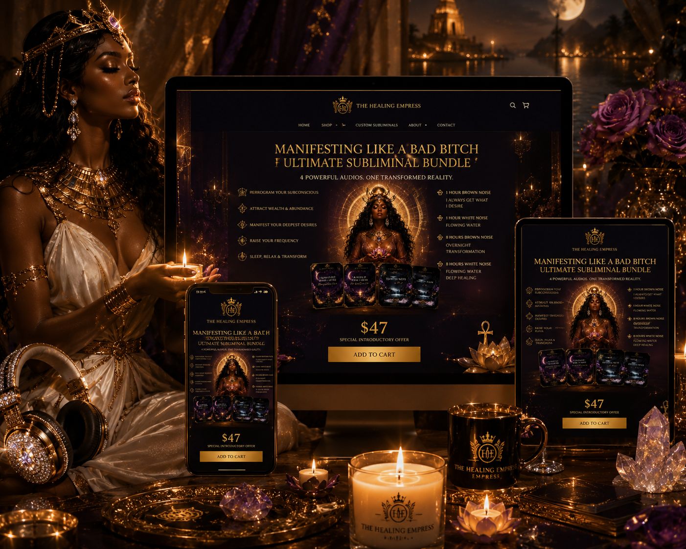 Manifesting Like a Bad B*tch™ |  Manifestation X Money Magnetism| Ultimate Subliminal Bundle | 4 Audios