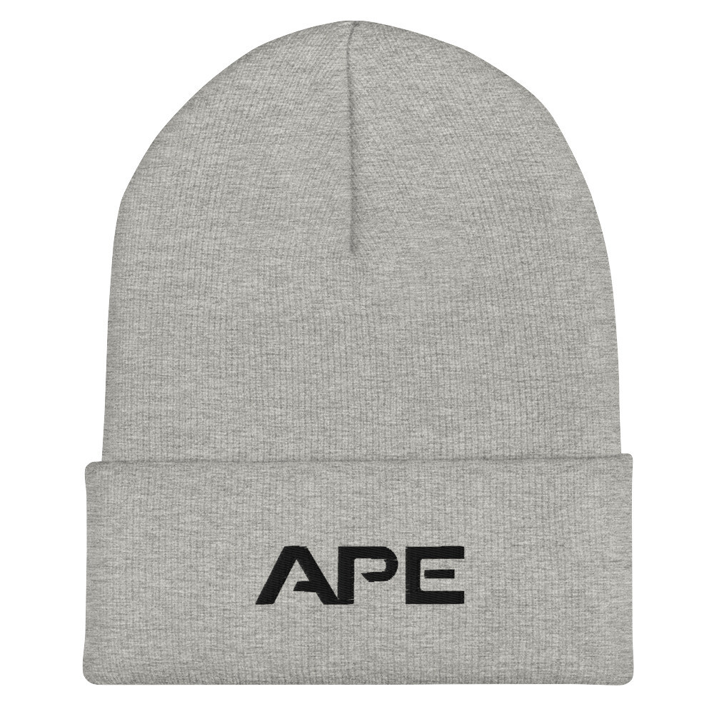 APE Cuffed Beanie Black Logo (Multiple Color Options)