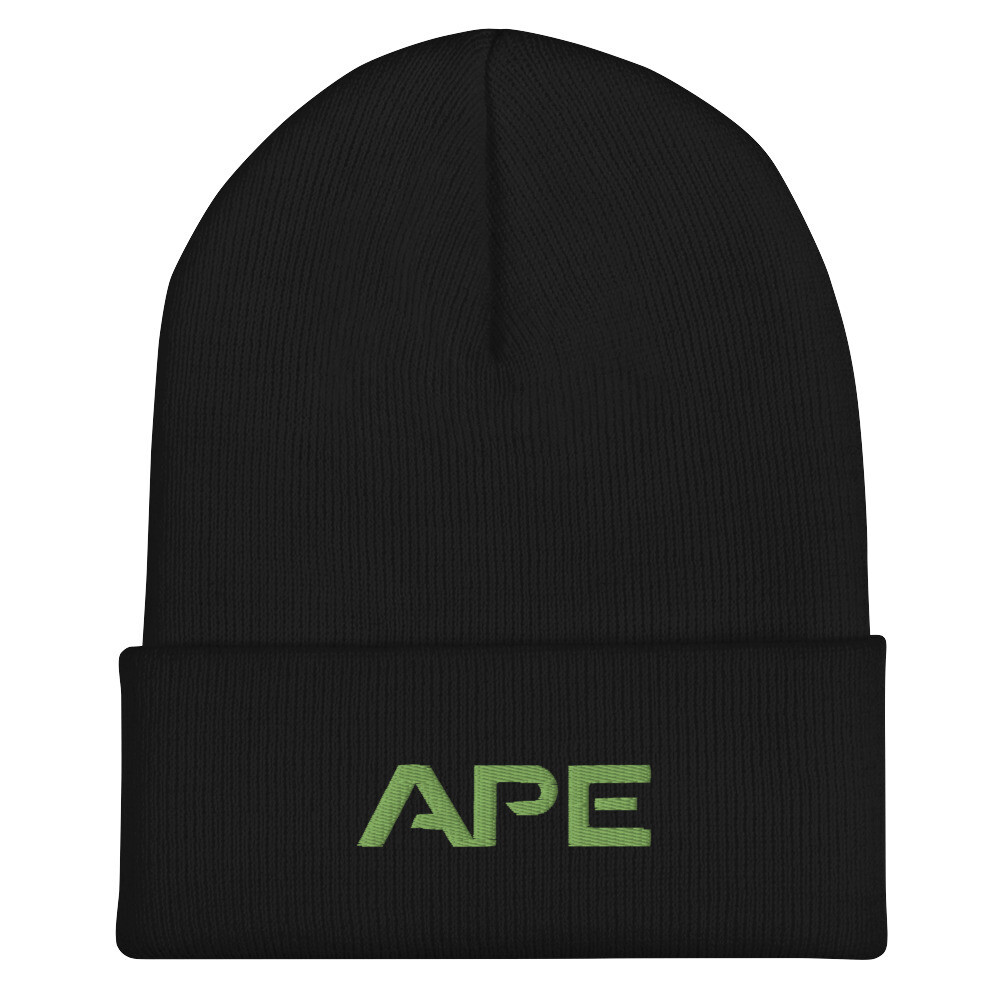 APE Cuffed Beanie Green Logo (Multiple Color Options)