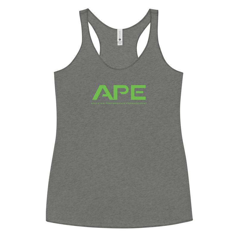 APE Women's Racerback Tank Green Logo (Multiple Color Options)