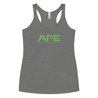 APE Women's Racerback Tank Green Logo (Multiple Color Options)