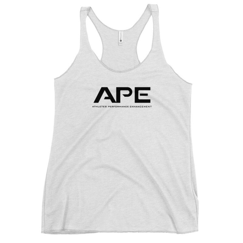 APE Women's Racerback Tank Black Logo (Multiple Color Options)