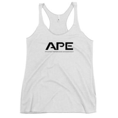 APE Women's Racerback Tank Black Logo (Multiple Color Options)