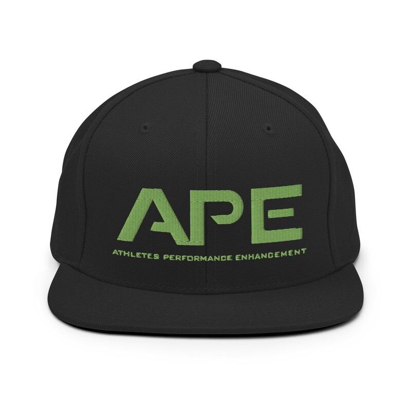APE Snapback Hat Green Logo (Multiple Color Options)