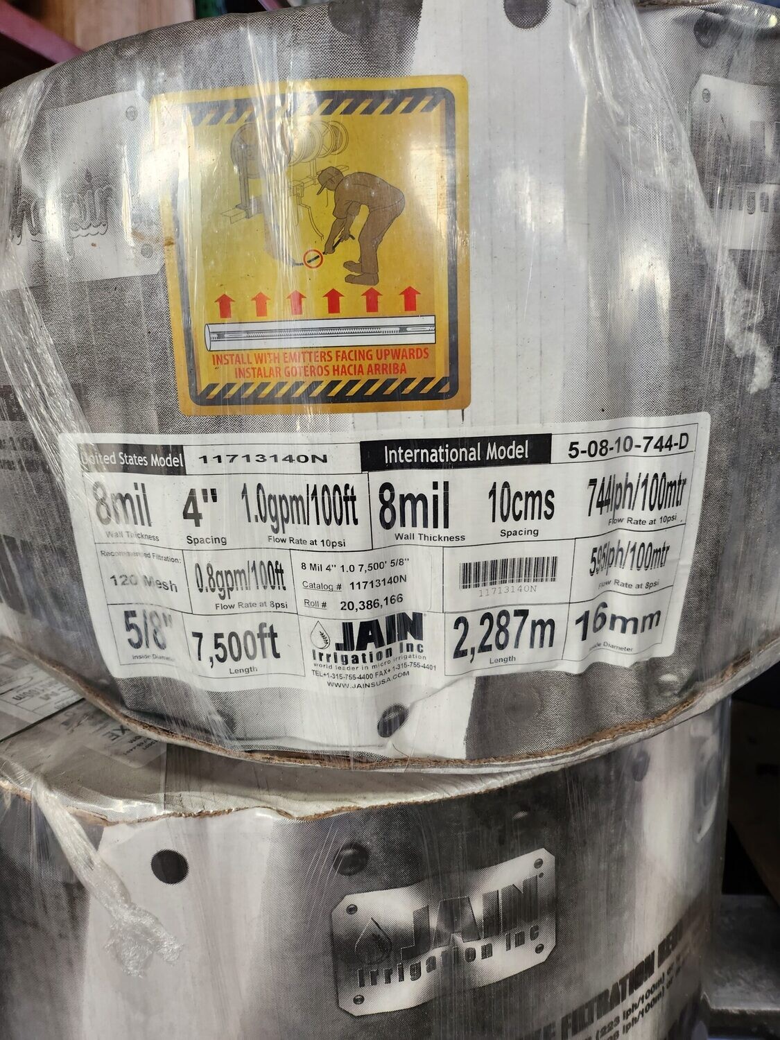 Chapin Drip Tape 5/8" - 8MIL - 4" Spacing - 1GPM @10psi - 7,500FT Roll