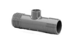 Insert Reducing Tee, Threaded (FPT x Barb)