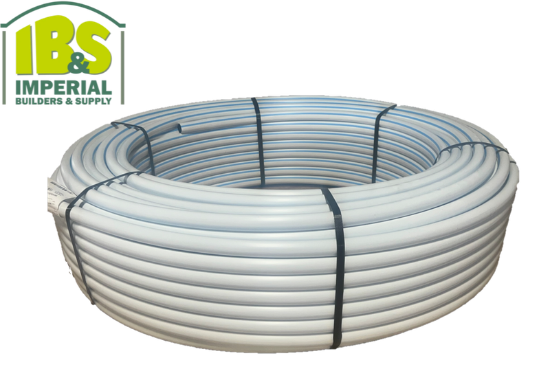 Poly Pipe - Blue Strip Polyethylene Hose  WHITE 500'