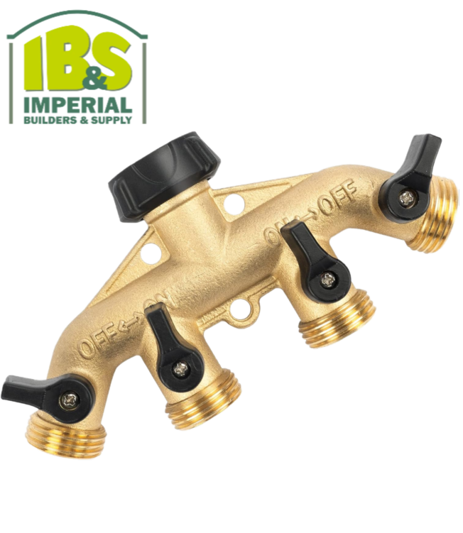 Brass Hose Manifold (4 Valves)