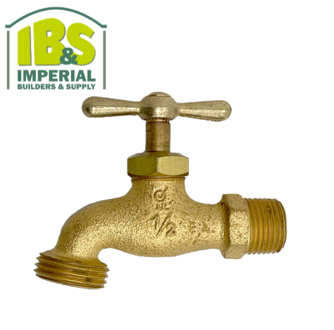 1/2" MPT Brass Hose Bibb
