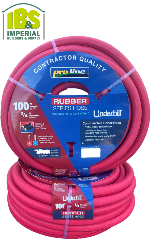 3/4" X 100ft Underhill PROLINE RED Water Hose