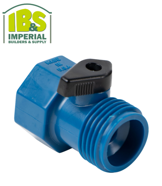 #35 Blue Plastic Hose Shut-Off Valve