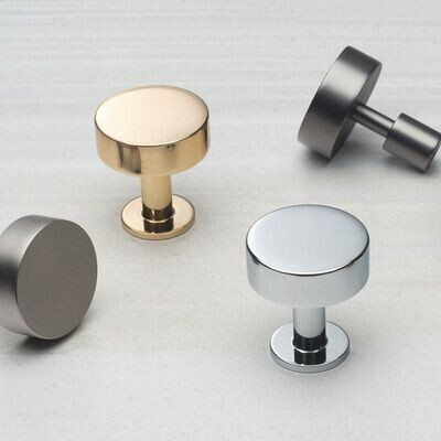 Solid Brass Disc Knobs