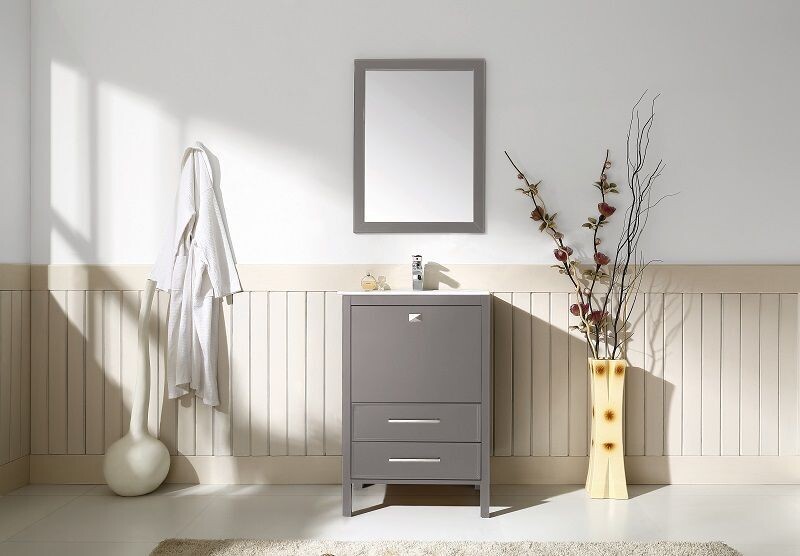 BW Cashmere Gray 24" Solid Oak Vanity