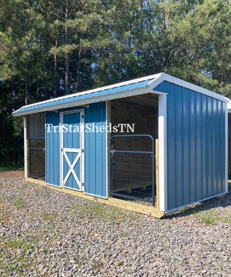 8x20 MINI BARN Center Feed Room. Goats/Sheep