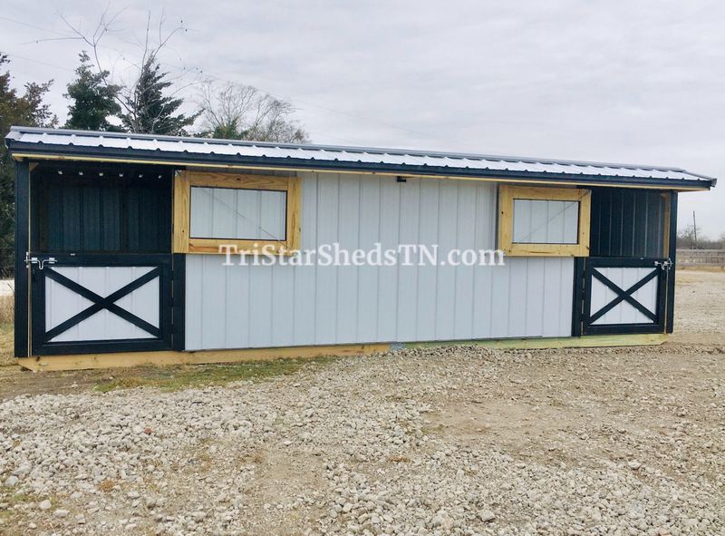 8x24 DELUXE SPLIT ENTRY SHED. Dutch Doors