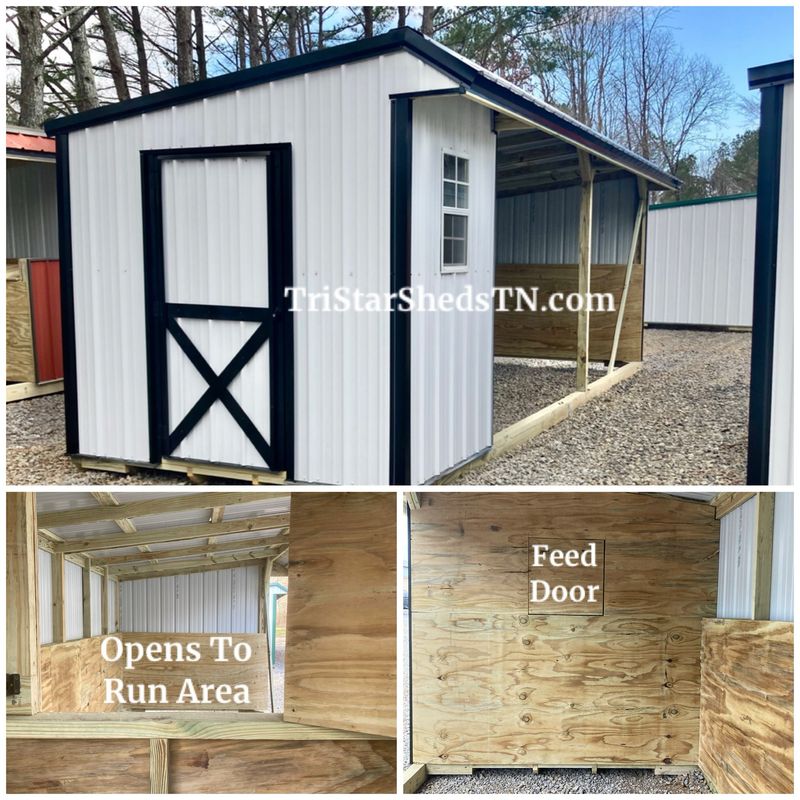 8x24 LOAFING SHED Side Door Tackroom, Run Divider Wall