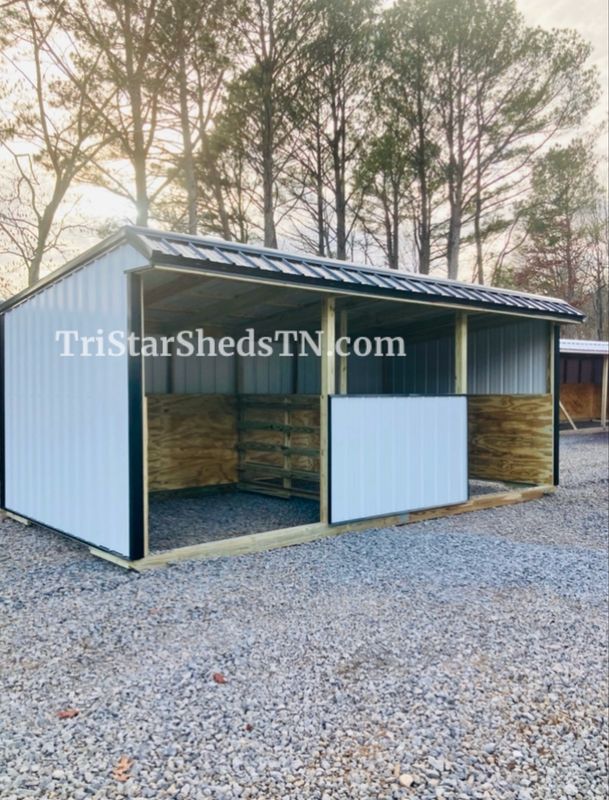 10x20 SPLIT ENTRY RUN SHED