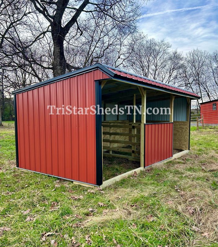 10x20 SPLIT ENTRY RUN SHED