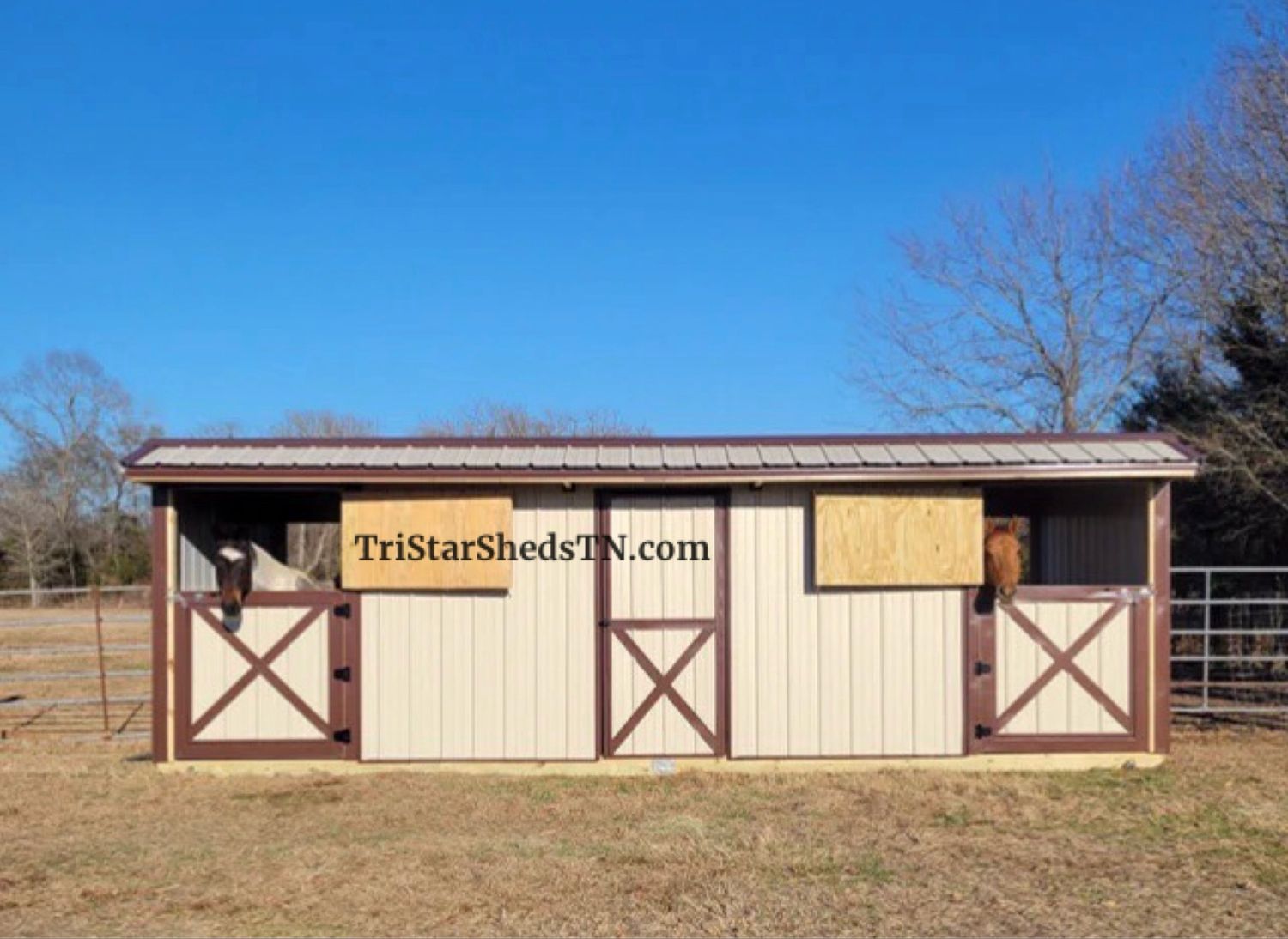 10x30 TWO STALL HORSE BARN. Dutch Doors