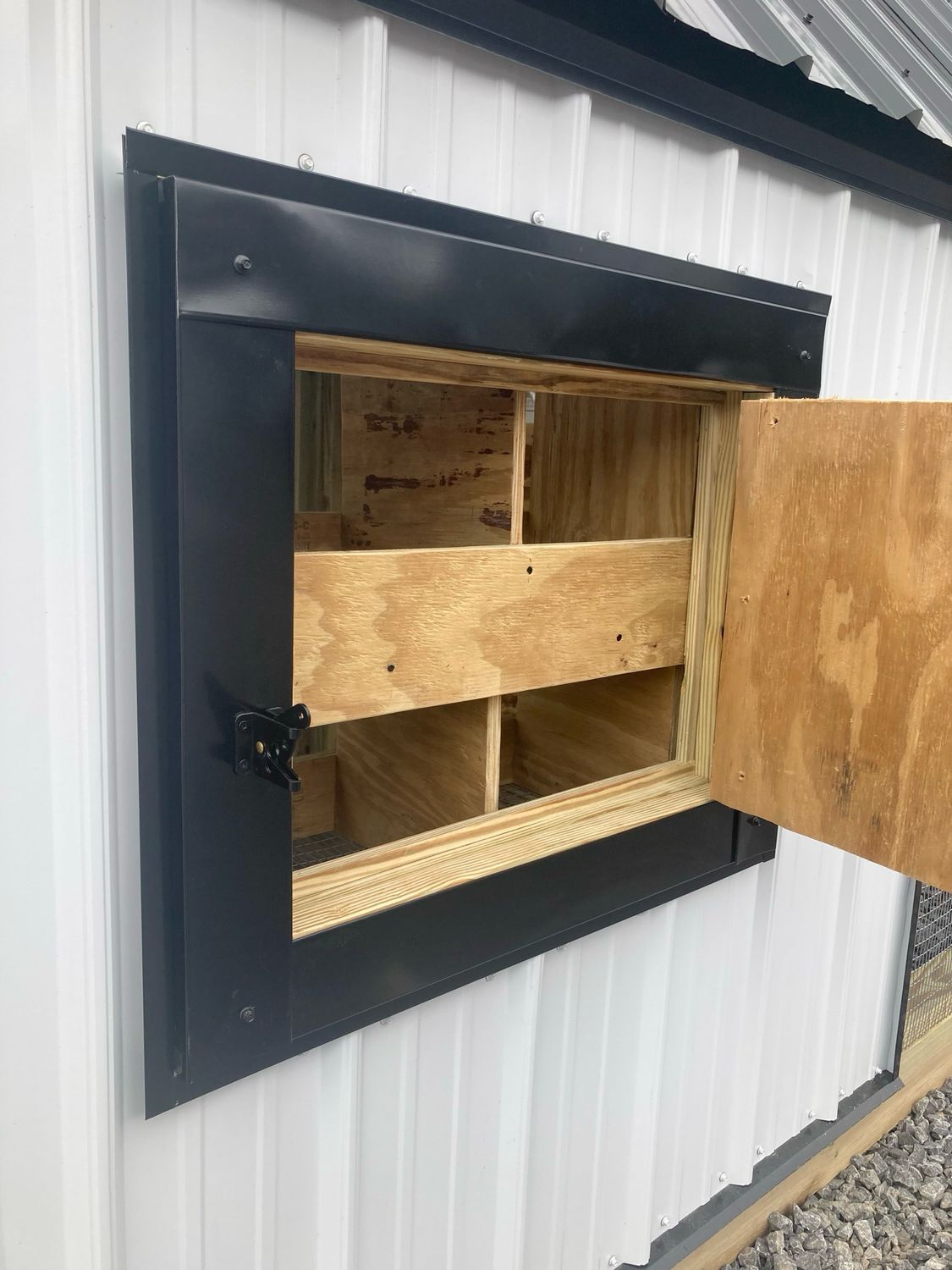 Coop Feature Exterior Egg Collecting Door