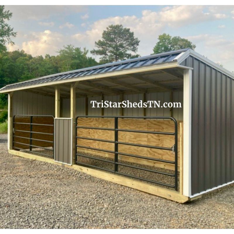 8x24 RUN IN SHED WITH TUBE GATES