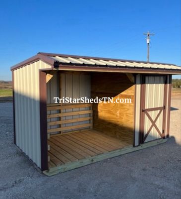 8x15 HAY/FEED SHED With Deck Floor