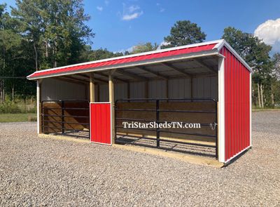 8x24 RUN IN SHED WITH TUBE GATES