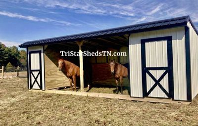 10x27 DELUXE BARN Double Tack &amp; Feed Rooms