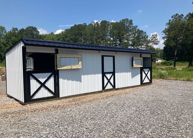 10x30 TWO STALL HORSE BARN. Dutch Doors