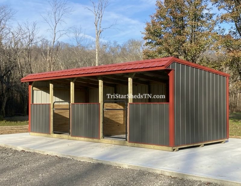 10x24 TWO STALL SHED