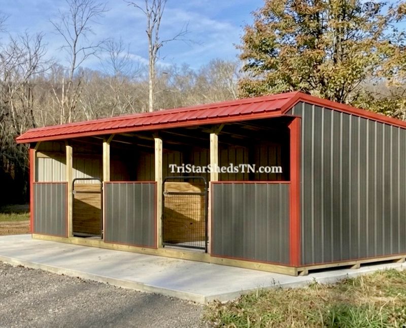 10x24 TWO STALL SHEDROW BARN