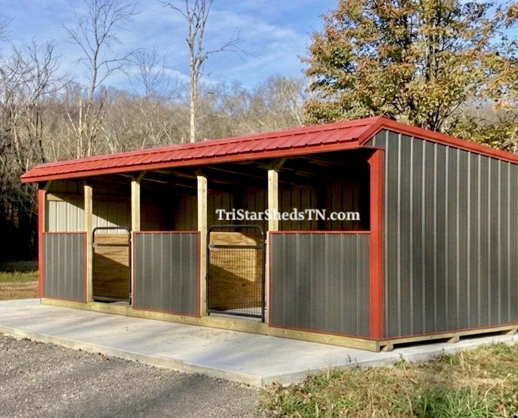10x24 TWO STALL SHEDROW BARN