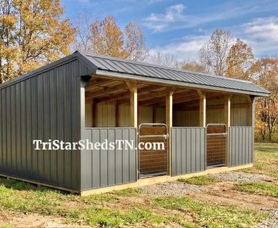 TWO STALL SHEDROW BARN