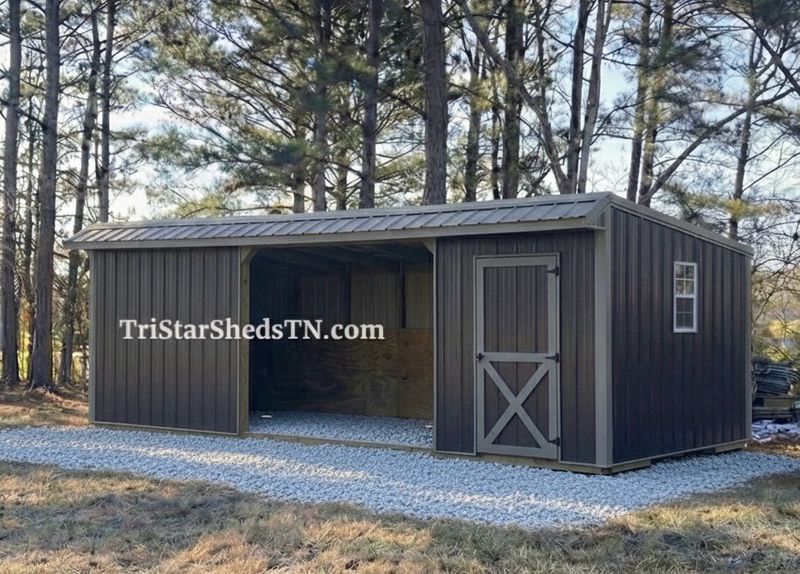 10x27 HALF ENCLOSED BARN