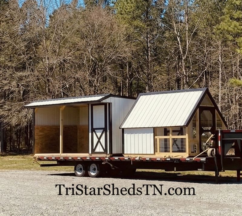 DELUXE DUO 8x12 COOP 8x18 LOAFING SHED