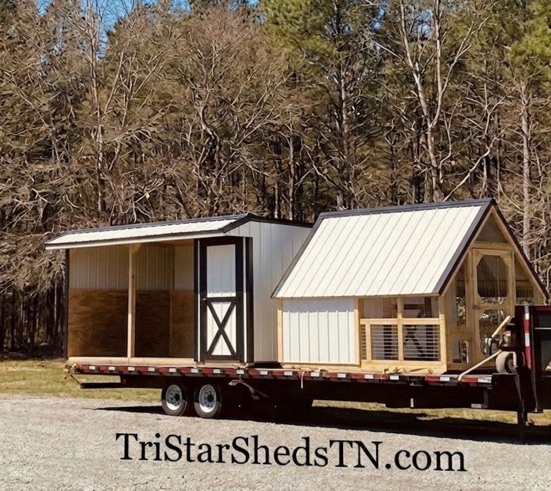DELUXE DUO 8x12 COOP 8x18 LOAFING SHED